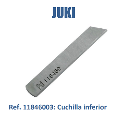 CUCHILLA INFERIOR REMALLADORA INDUSTRIAL JUKI (ver modelos)